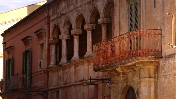 Schöne Gebäude Matera Italien Mit Seiner Erstaunlichen Altstadt Reisefotos — Stockvideo