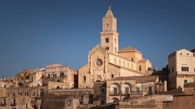 Matera 'nın İtalya' daki katedrali - kentin ünlü simgesi - seyahat fotoğrafçılığı
