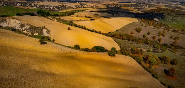 Flug Über Die Wunderschönen Ländlichen Landschaften Süditaliens Reisefotos — Stockfoto