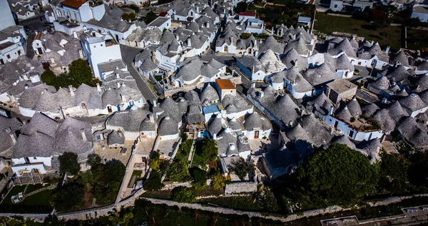 Famosas Casas Trulli Alberobello Uma Cidade Popular Itália Viagens Fotografia — Fotografia de Stock