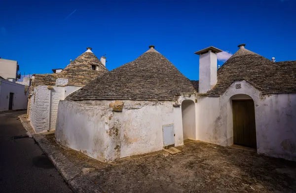 Υπέροχα Σπίτια Trulli Του Alberobello Στην Ιταλία Ένα Δημοφιλές Ορόσημο — Φωτογραφία Αρχείου