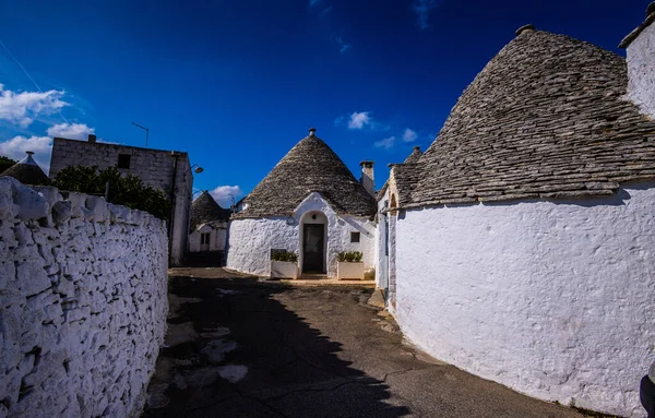 Berühmte Trulli Häuser Der Stadt Alberobello Italien Reisefotos — Stockfoto