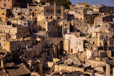 İnanılmaz Matera Eski Kasabası - İtalya 'da tarihi bir Unesco Dünya Mirası sahası - seyahat fotoğrafçılığı