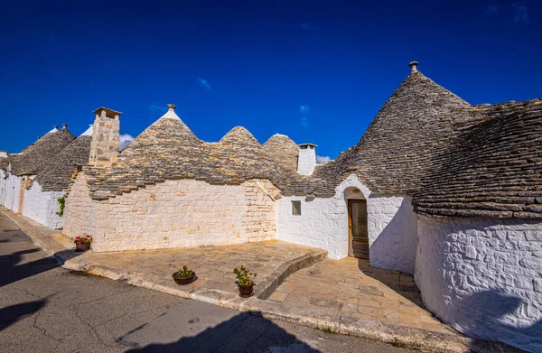 Berühmtes Wahrzeichen Alberobello Italien Die Historischen Trulli Häuser Reisefotos — Stockfoto