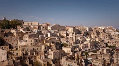 Matera 'nın İtalya' daki antik binaları - Avrupa 'nın kültür başkenti - seyahat fotoğrafçılığı