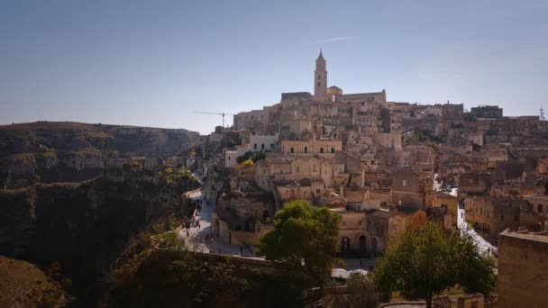 Matera Capital Cultural Europea Italia Famoso Patrimonio Humanidad Viajes Fotográficos — Vídeo de stock