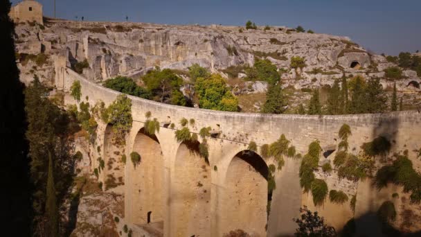 Village Historique Gravina Dans Les Pouilles Avec Son Célèbre Pont — Video