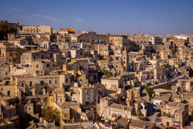 İnanılmaz Matera Eski Kasabası - İtalya 'da tarihi bir Unesco Dünya Mirası sahası - seyahat fotoğrafçılığı