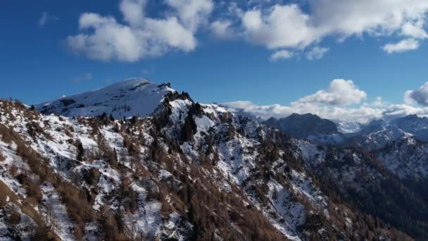 Tolle Winterlandschaft Den Dolomiten Südtirol Italien Reisefotos — Stockvideo