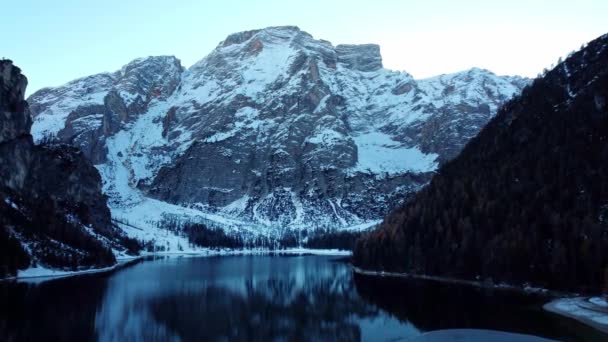 Increíble Paisaje Invernal Las Montañas Dolomitas Tirol Del Sur Italia — Vídeos de Stock