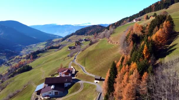 Verbazingwekkend Winterlandschap Het Dolomieten Gebergte Zuid Tirol Reizen — Stockvideo