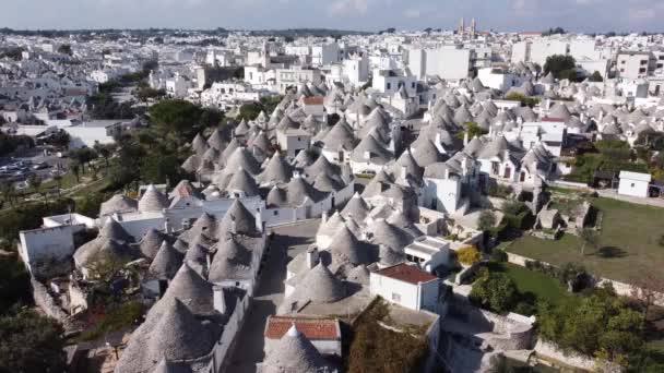 Berömda Trulli Husen Alberobello Populär Stad Italien Resor Fotografi — Stockvideo