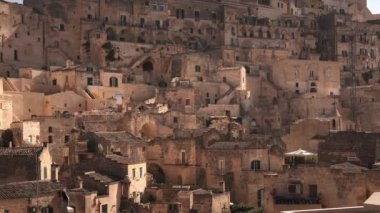 Matera İtalya 'nın tarihi şehir merkezi - bir Unesco Dünya Mirası sitesi - seyahat fotoğrafçılığı