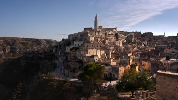 Historisch Centrum Van Matera Italië Een Unesco Werelderfgoed Reizen Foto — Stockvideo