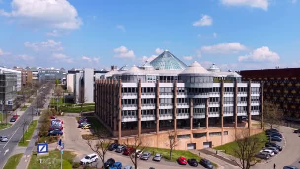 Das Finanzviertel Der Stadt Luxemburg Luftaufnahmen Stadt Luxemburg Luxemburg April — Stockvideo