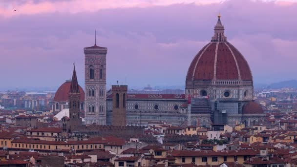 Nejznámější Katedrála Městě Florencie Itálii Toskánsko Názvem Santa Maria Del — Stock video