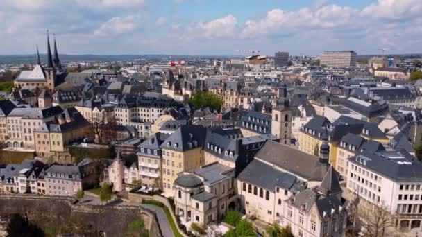 Luxemburg Von Oben Luftaufnahmen — Stockvideo