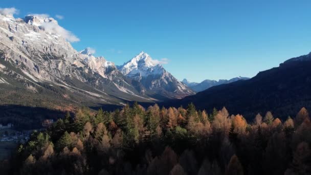 意大利南蒂罗尔的白云山冬季奇景 旅游摄影 — 图库视频影像