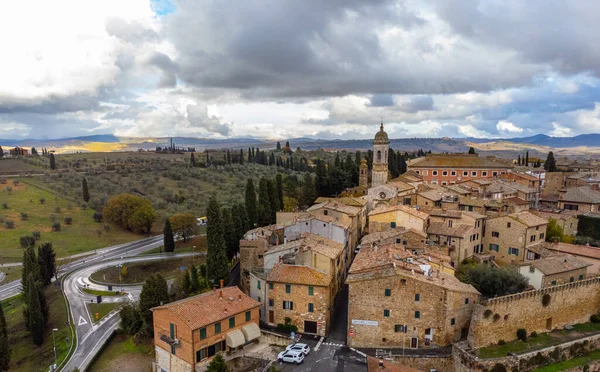 Pueblo San Quirico Orcia Toscana Italia Viajes Fotografía —  Fotos de Stock