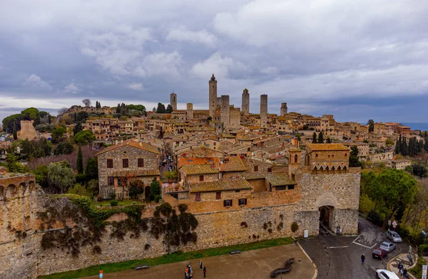 Slavné Věže San Gimignano Toskánsku Itálie Cestovní Fotografie — Stock fotografie