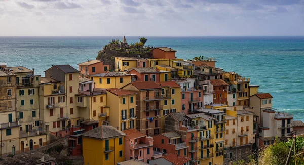 Erstaunliche Dorf Manarola Cinque Terre Der Italienischen Küste Reisefotos — Stockfoto