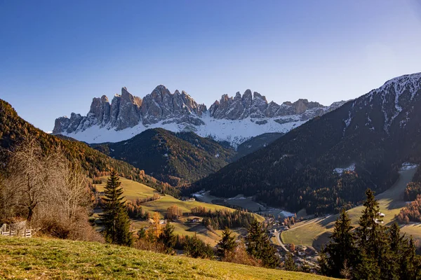 Csodálatos Hegyek Dolomitok Olaszországban Unseco Világörökség Része Utazási Fotózás — Stock Fotó