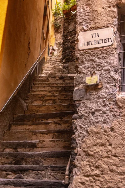 Wieś Vernazza Cinque Terre Włoskim Zachodnim Wybrzeżu Podróże — Zdjęcie stockowe