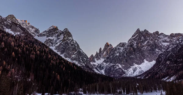 Les Dolomites Dans Les Alpes Italiennes Vue Typique Photographie Voyage — Photo