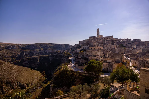 Amazing Matera Old Town Sitio Histórico Del Patrimonio Mundial Unesco — Foto de Stock