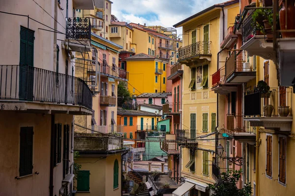 Colorate Case Delle Cinque Terre Sulla Costa Italiana Cinque Terre — Foto Stock