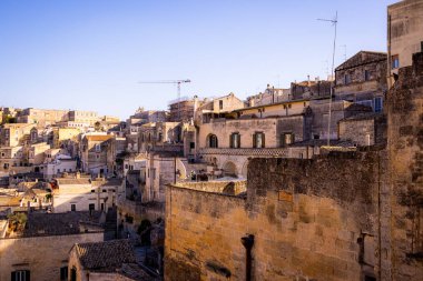 İnanılmaz Matera Eski Kasabası - İtalya 'da tarihi bir Unesco Dünya Mirası sahası - seyahat fotoğrafçılığı