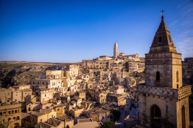 İnanılmaz Matera Eski Kasabası - İtalya 'da tarihi bir Unesco Dünya Mirası sahası - seyahat fotoğrafçılığı