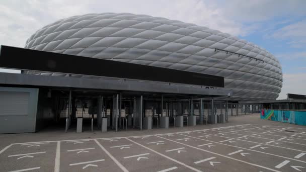 Híres Allianz Arena Stadion Münchenben Híres Bayern Muenchen Labdarúgó Klub — Stock videók