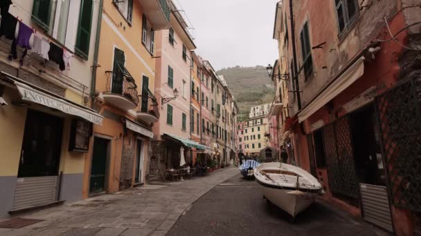 Incrível Cinque Terre Costa Italiana Cinque Terre Itália Novembro 2021 — Vídeo de Stock