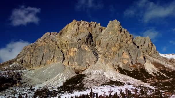 Tolle Winterlandschaft Den Dolomiten Südtirol Italien Reisefotos — Stockvideo