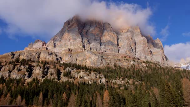 Verbazingwekkende Bergen Van Dolomieten Italië Een Unseco World Heritage Site — Stockvideo