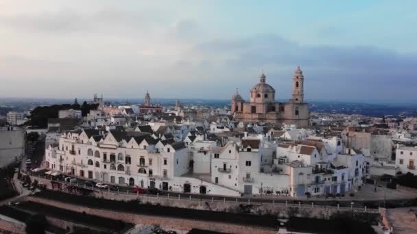 Locorotondo Bellissimo Borgo Del Sud Italia Vista Aerea Fotografia Viaggio — Video Stock