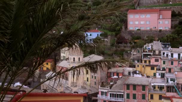 Amazing Cinque Terre Włoskim Wybrzeżu Zdjęcia Wakacji — Wideo stockowe