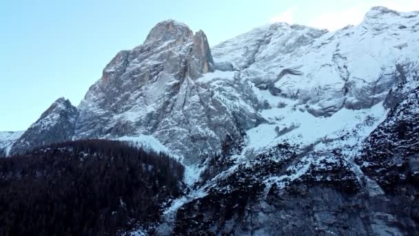 Καταπληκτικά Βουνά Των Δολομιτών Στην Ιταλία Ένα Μνημείο Παγκόσμιας Κληρονομιάς — Αρχείο Βίντεο