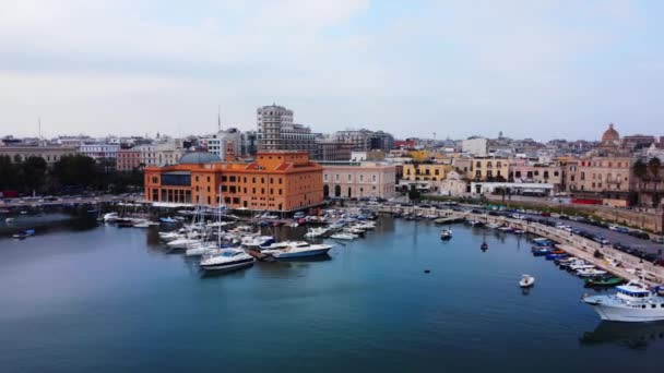 Port Bari Italian East Coast Travel Photography — Stock Video