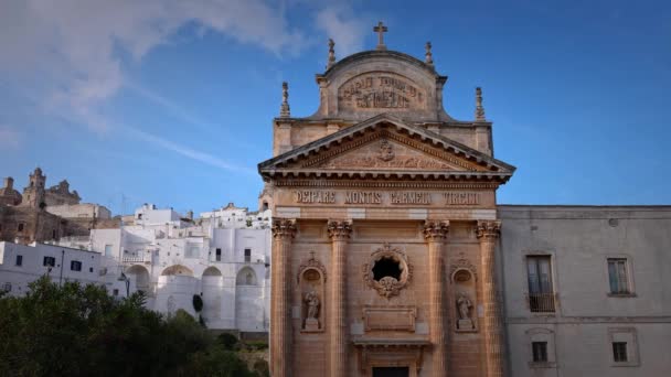 Krásná Budova Ostuni Oblíbené Město Jižní Itálii Alberobello Itálie Října — Stock video