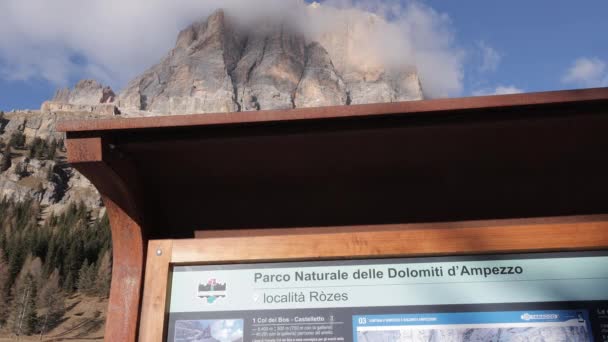 Dolomiterna Italienska Alperna Ett Unescos Världsarv Trentino Italien November 2021 — Stockvideo