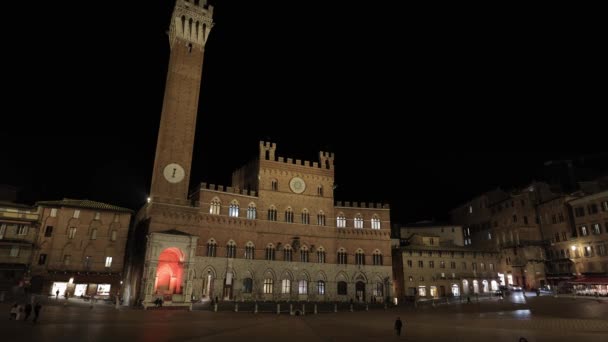 City Siena Italy Night Tuscany Italy 2021年11月26日 ビデオクリップ — ストック動画