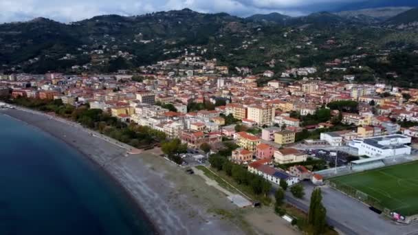 イタリアのサプリ サレルノ地域のイタリア西海岸の美しい村 航空写真 旅行写真 — ストック動画