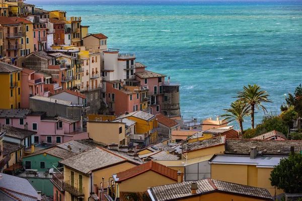 Удивительный Cinque Terre Итальянском Побережье Фотографии Путешествий — стоковое фото