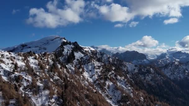 Tolle Winterlandschaft Den Dolomiten Südtirol Italien Reisefotos — Stockvideo
