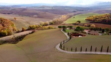 Tuscany İtalya 'da tipik kırsal alanlar ve manzara - seyahat fotoğrafçılığı