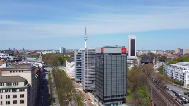 City Hamburg City Center Aerial Photography City Hamburg Germany May — Stock Video