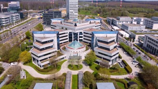 Distrito Financiero Ciudad Luxemburgo Fotografía Aérea Ciudad Luxemburg Luxemburg Abril — Vídeos de Stock