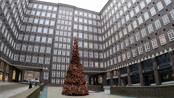 Famous Building Chilehaus City Center Hamburg City Hamburg Germany December — Stockvideo